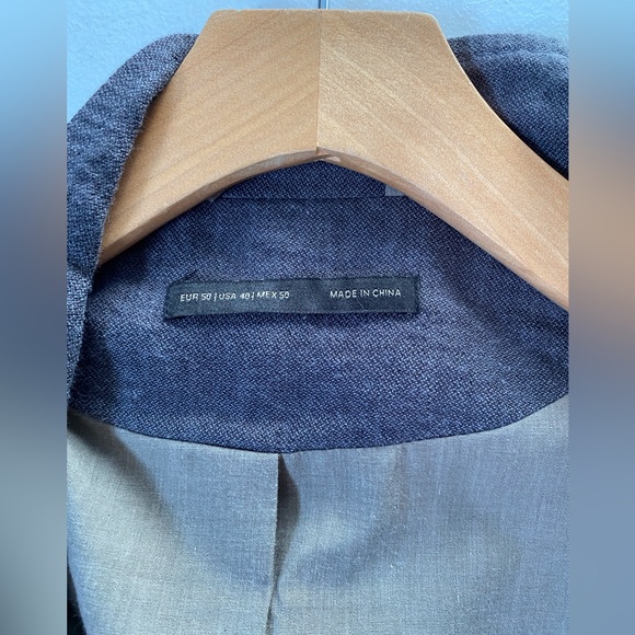 Zara Grey Linen Lined Sports Coat - Picture 5 of 5